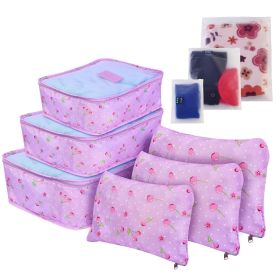 9Pcs Clothes Storage Bags Water-Resistant Travel Luggage Organizer Clothing Packing Cubes for Blouse Hosiery Stocking Underwear (Color: Purple, size: One size)