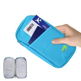 Portable Travel Passport Wallet for Business Trip Daily Use (Type: Travel Supplies, Color: Blue)