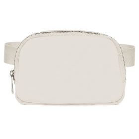 Sport Fanny Pack Unisex Waist Pouch Belt Bag Purse Chest Bag for Outdoor Sport Travel Beach Concerts Travel 20.86in-35.03in Waist Circumference (Color: White)