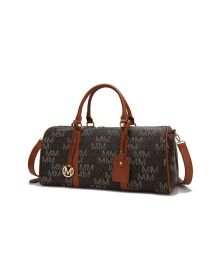 MKF Collection Jovani Duffle Weekender by Mia k (Color: Brown, Material: Polycarbonate)